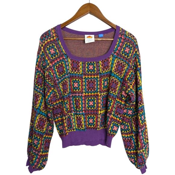 FARM Rio Multicolor Patterned Sweater - Picture 1 of 12